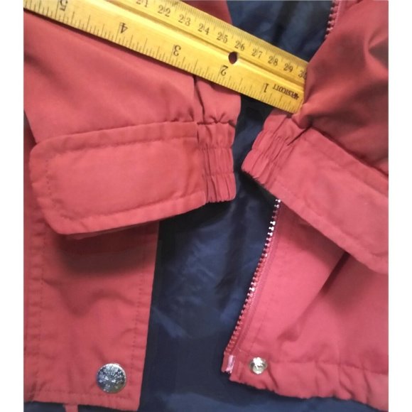 LL Bean Vintage 90's Nordic Womens Red Hooded Coat Full Zip Jacket Pockets Small - Picture 11 of 11